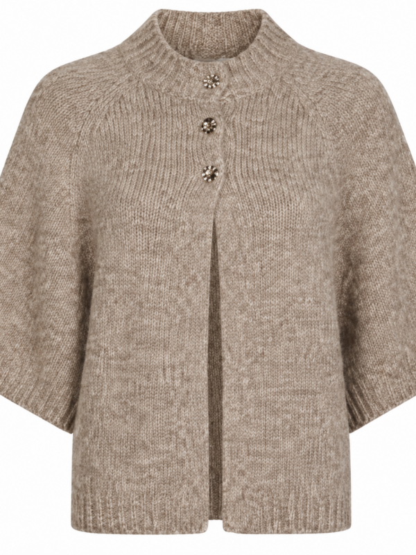 Neo Noir Benuta Fluffy Knit Cardigan